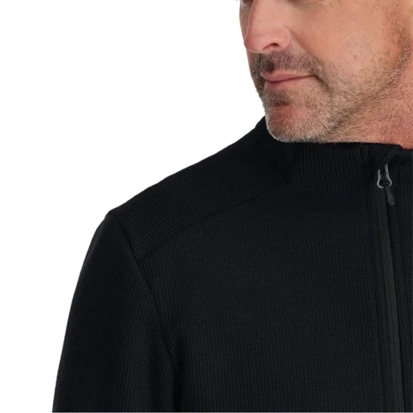 SPYDER Bandit Half Zip Fleece Sweater Jacket Black Pullover Outdoor Activewear - Picture 6 of 13